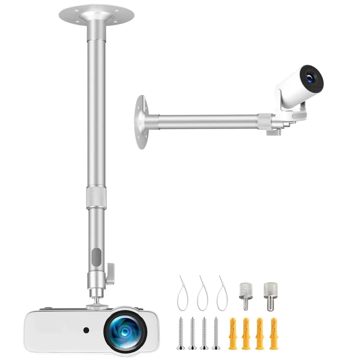 2-Be-Best Projector Ceiling Mount 14-24in 360° 90° 5kg Silver — product photo