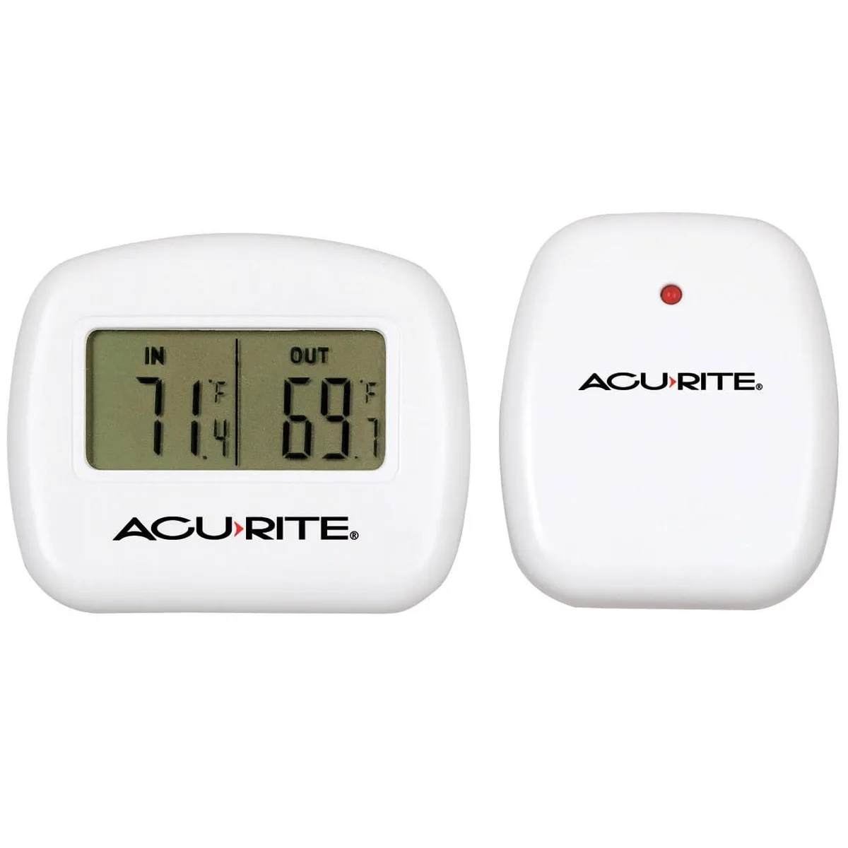  AcuRite Wireless Indoor/Outdoor Thermometer, White — product photo