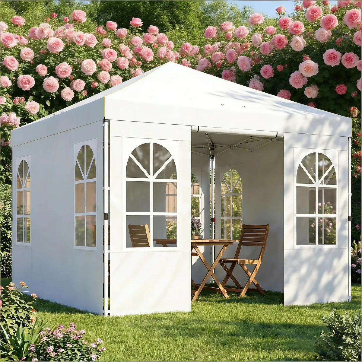 Bullride Bullride Premium Pop-Up Canopy 115.4" x 115.4" White — product photo