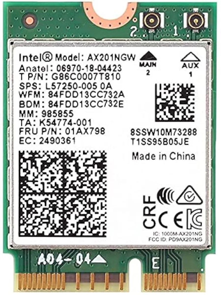 Intel Intel AX201NGW Wi-Fi 6 Bluetooth 5.2 M.2 2230 adapter — product photo