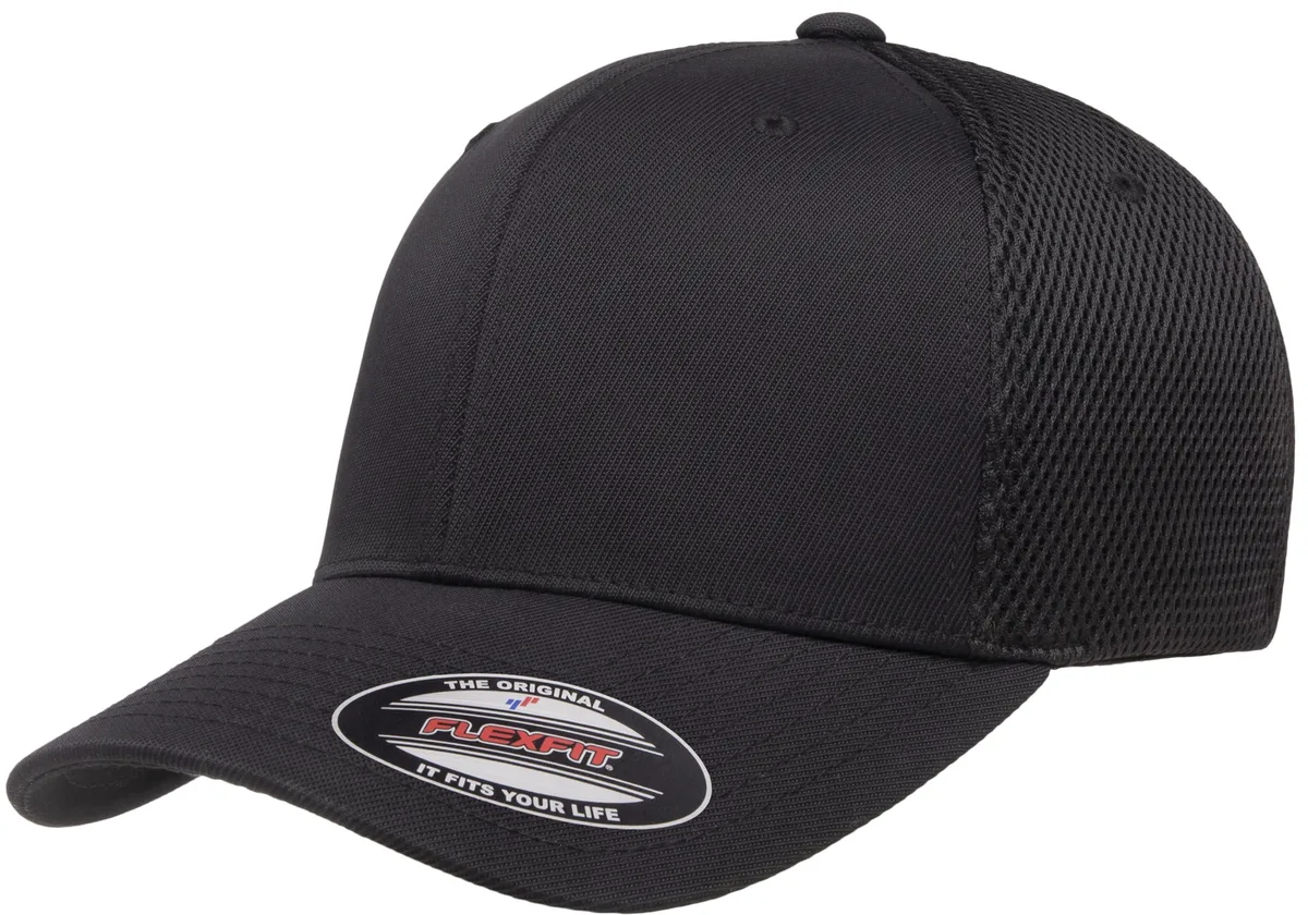  Flexfit 6533 Ultrafibre Airmesh Fitted Trucker Hat, Black, Large/X-Large — product photo