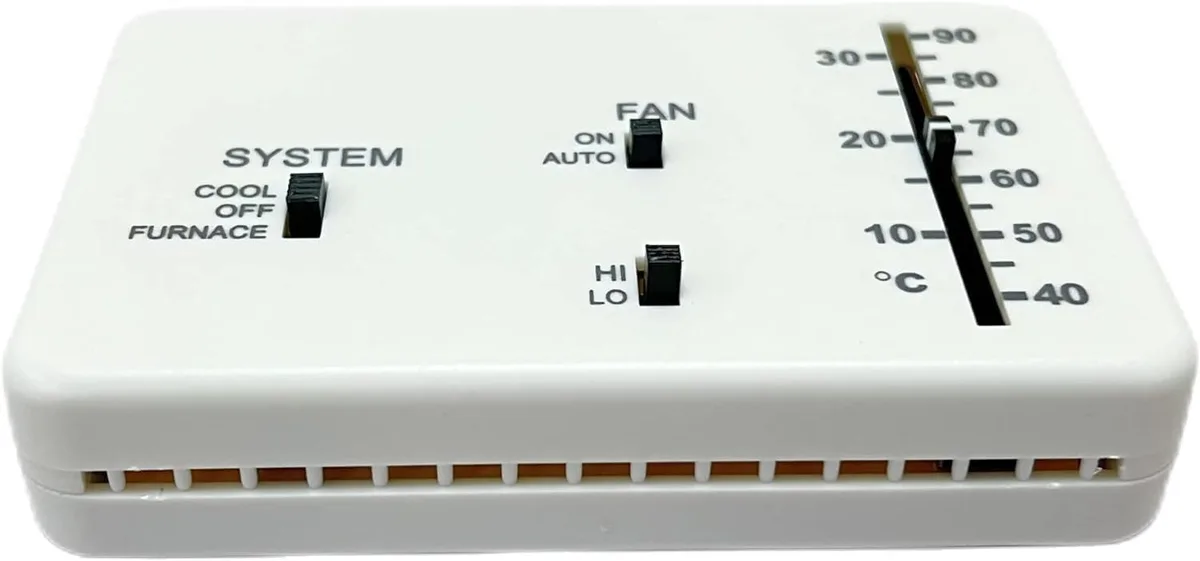  XZHJJF RV Analog Thermostat 12 VDC White Dometic 3106995.032 — product photo