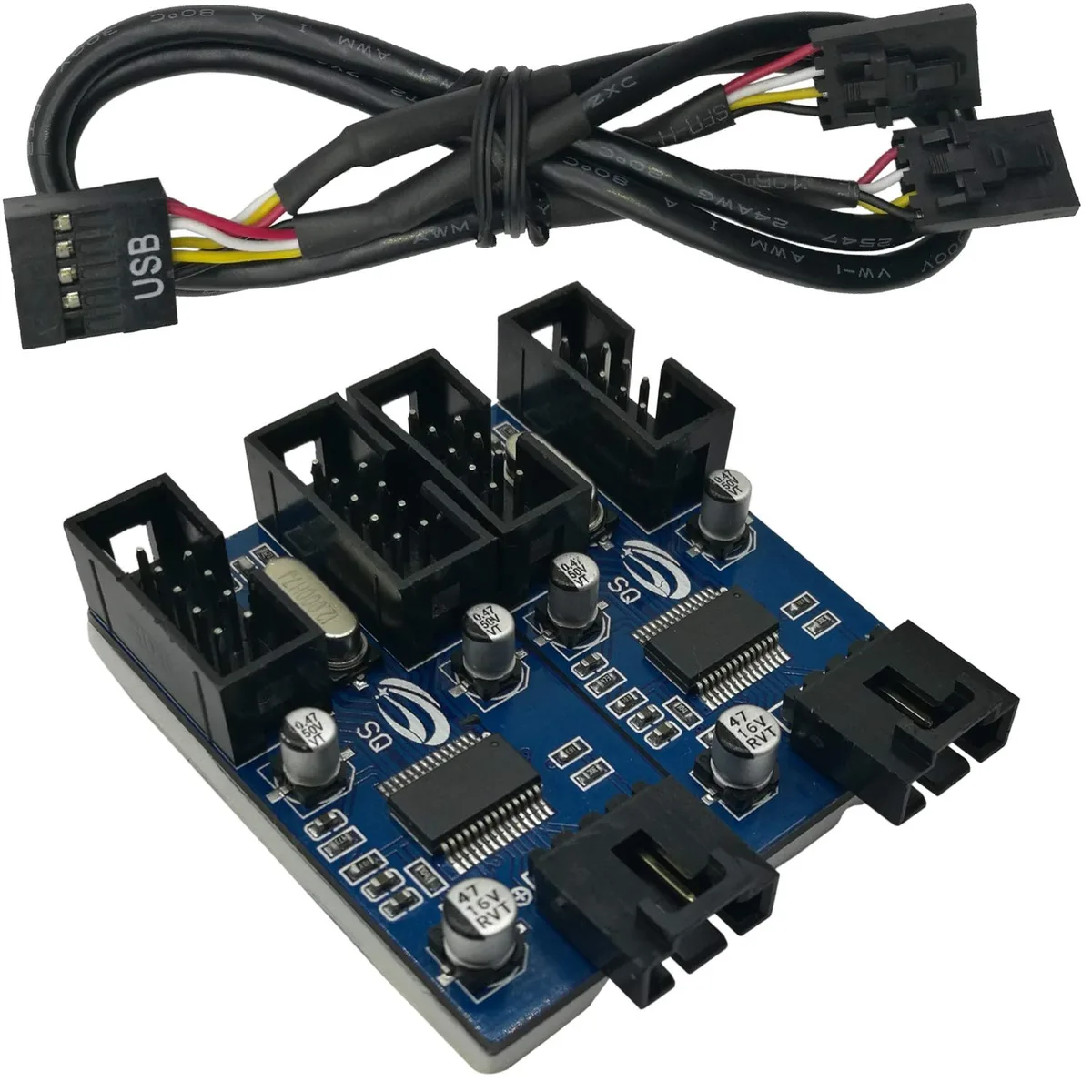 JPWEB JPWEB USB 2.0 Header Male to 4 Female Extension Cable 30cm — product photo