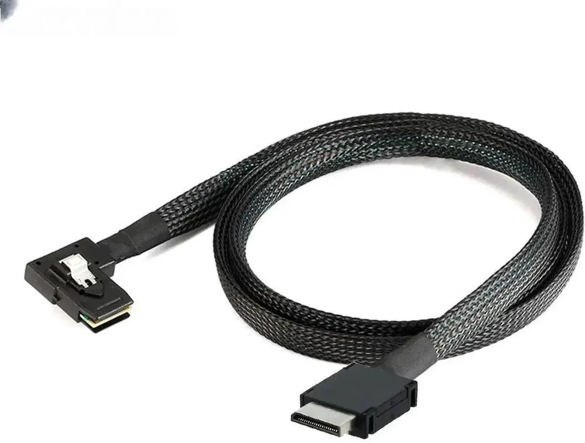 SMUGDESK SMUGDESK OCuLink SFF-8611 4i to Mini SAS SFF-8087 Left-Angle Adapter Cable — product photo
