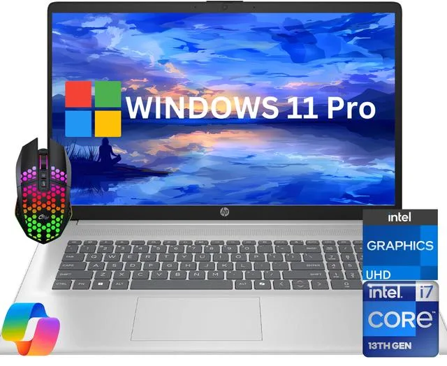 HP HP 17 laptop Intel Core i7-1355U 64GB RAM 512GB SSD 17.3" FHD Windows 11 Pro — product photo