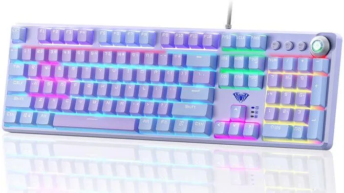  AULA F2088 Pro 108-Key Purple Mechanical Gaming Keyboard — product photo