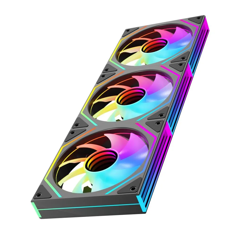 Jungle Leopard Jungle Leopard Prism4 Ultra 120mm ARGB Case Fan 3-Pack Black — product photo