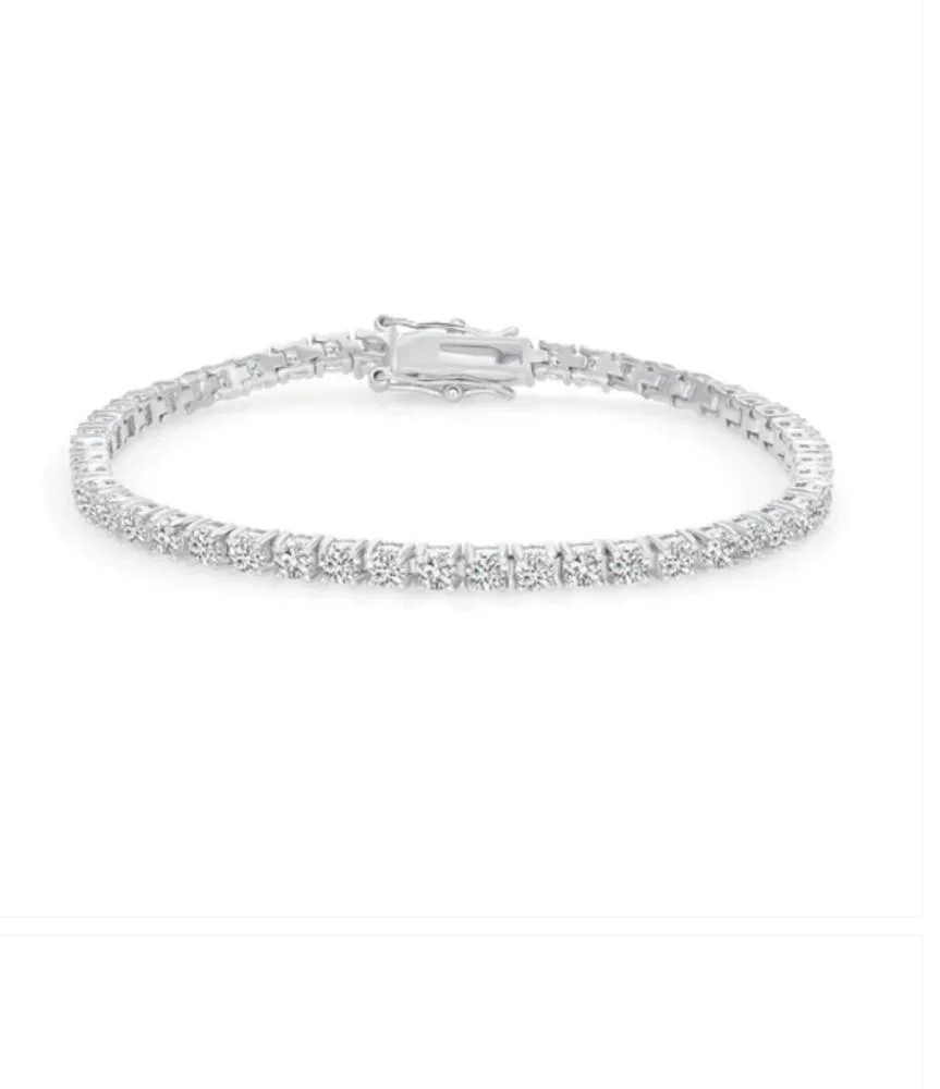 MST MST Tennis Bracelet 925 Sterling Silver 7.5 Inch 4mm CZ BB2471-7.5 — product photo