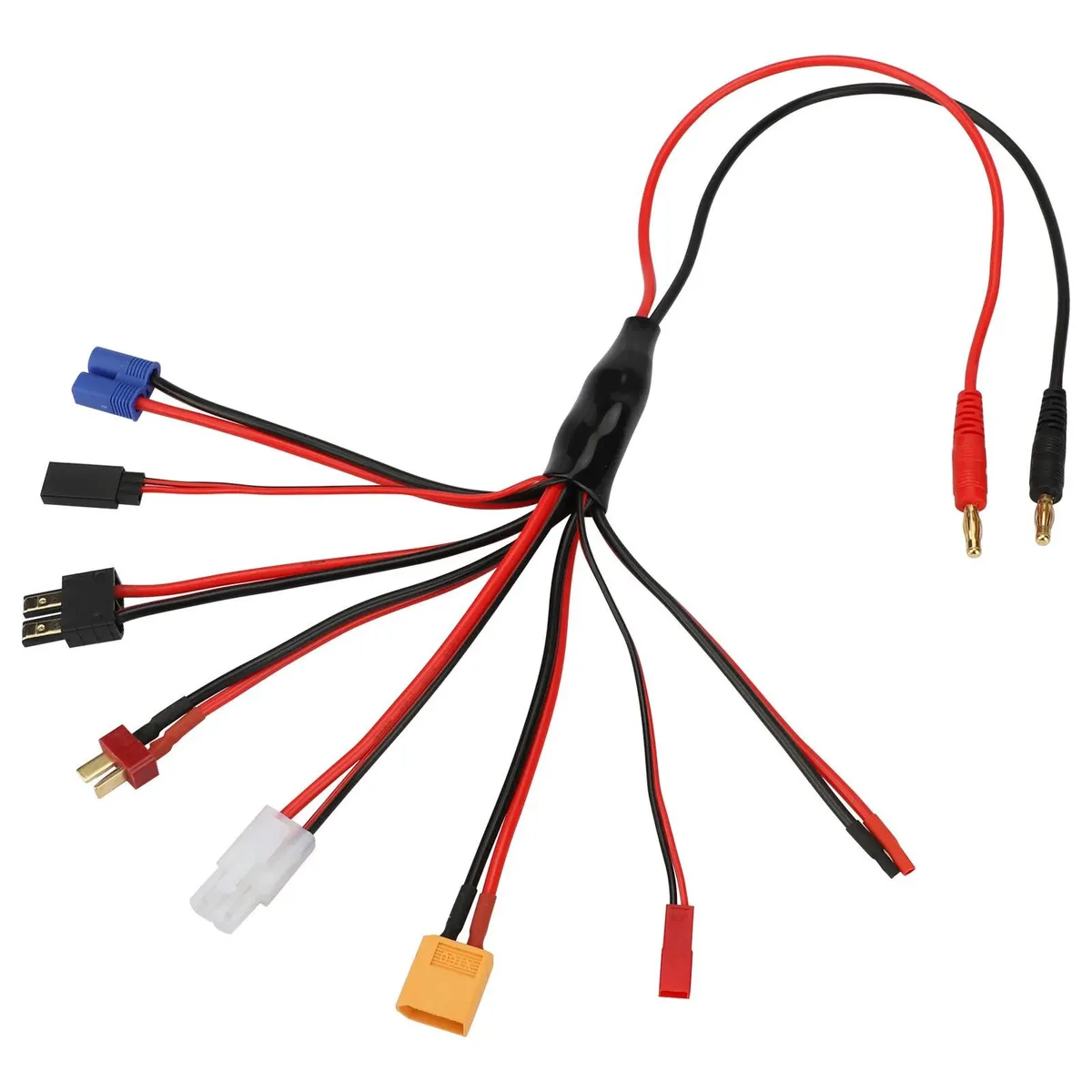 WUQ WUQ 8 in 1 RC Lipo Battery Adapter Splitter Cable 4.0mm Banana Plugs — product photo