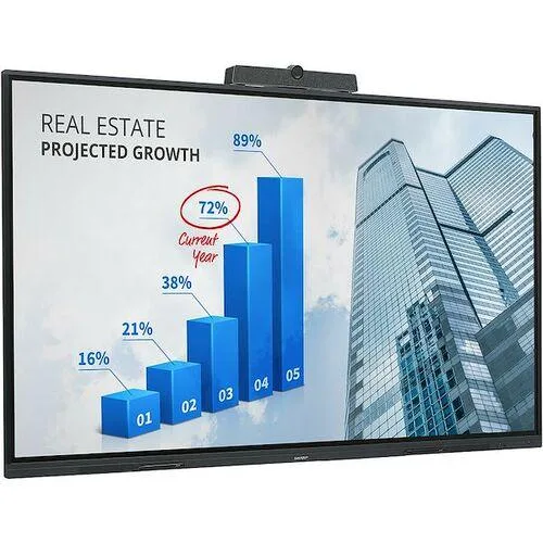 Sharp PN-L652B AQUOS BOARD 65-inch commercial touch display with dark bezel and stand