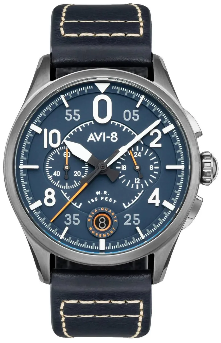 AVI-8 AVI-8 Spitfire Lock Channel Blue Chronograph Quartz AV-4089-04 Watch — product photo