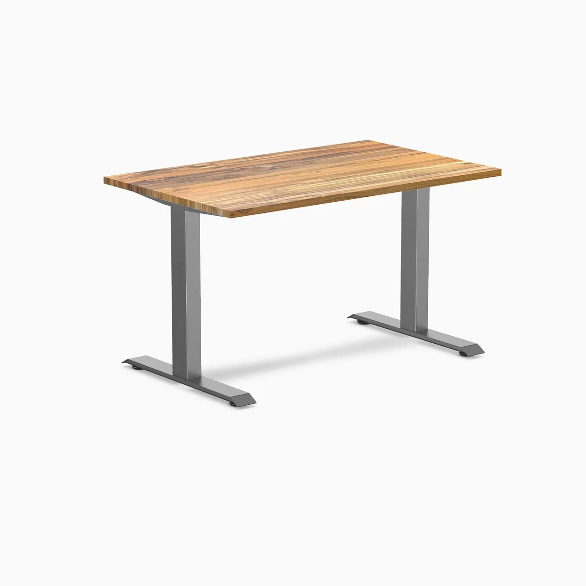 Desky Desky Zero Hardwood Desk Teak 48 x 30 in Space Gray — product photo