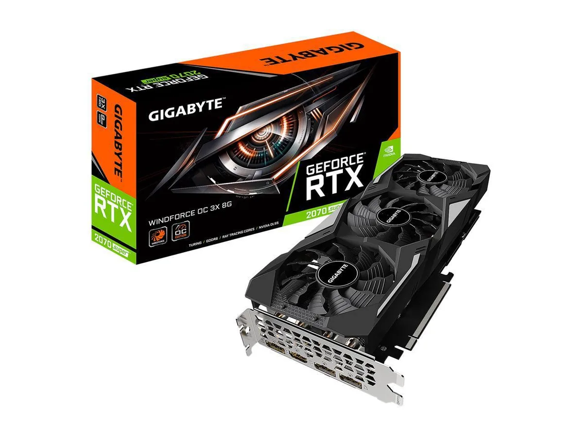 GIGABYTE GIGABYTE GeForce RTX 2070 Super WINDFORCE OC 3X 8G graphics card — product photo