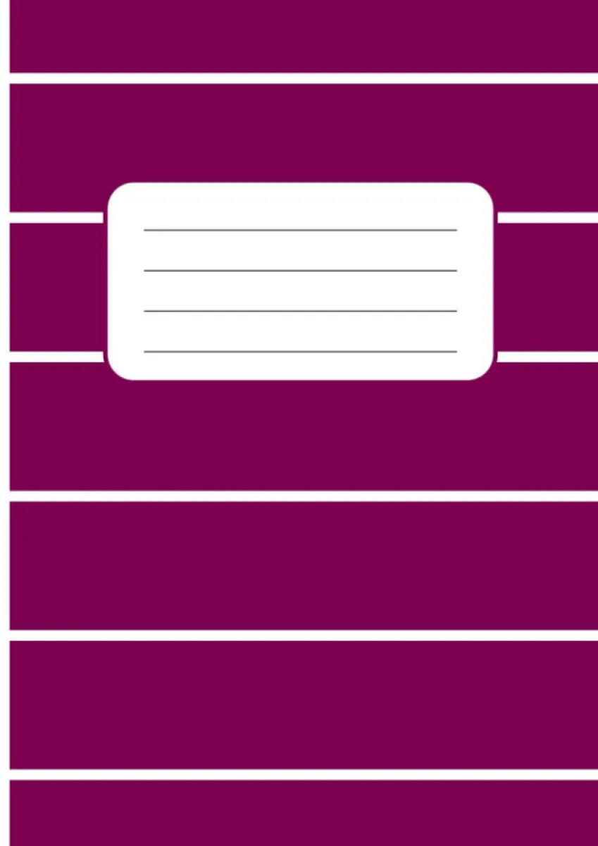 Half Plain Half Lined Exercise Book A4 20mm 150 Pages Fuchsia Cover — product photo