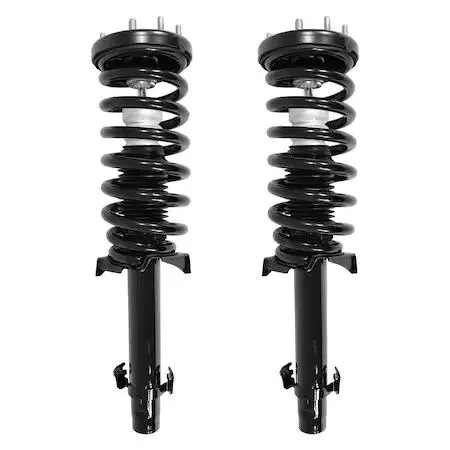 Unity front complete strut assembly kit, two preassembled units, black metal finish