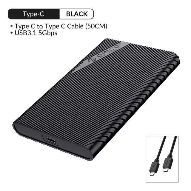 Hetai Tech Hetai Tech 2.5 inch SSD HDD Enclosure Type-C to Type-C 9.5mm — product photo