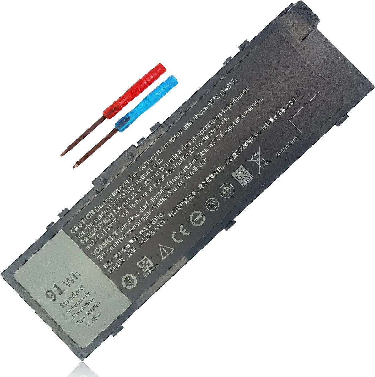 NShi NShi MFKVP 91Wh 11.4V 6-cell laptop battery for Dell Precision 7510 7520 7710 7720 — product photo