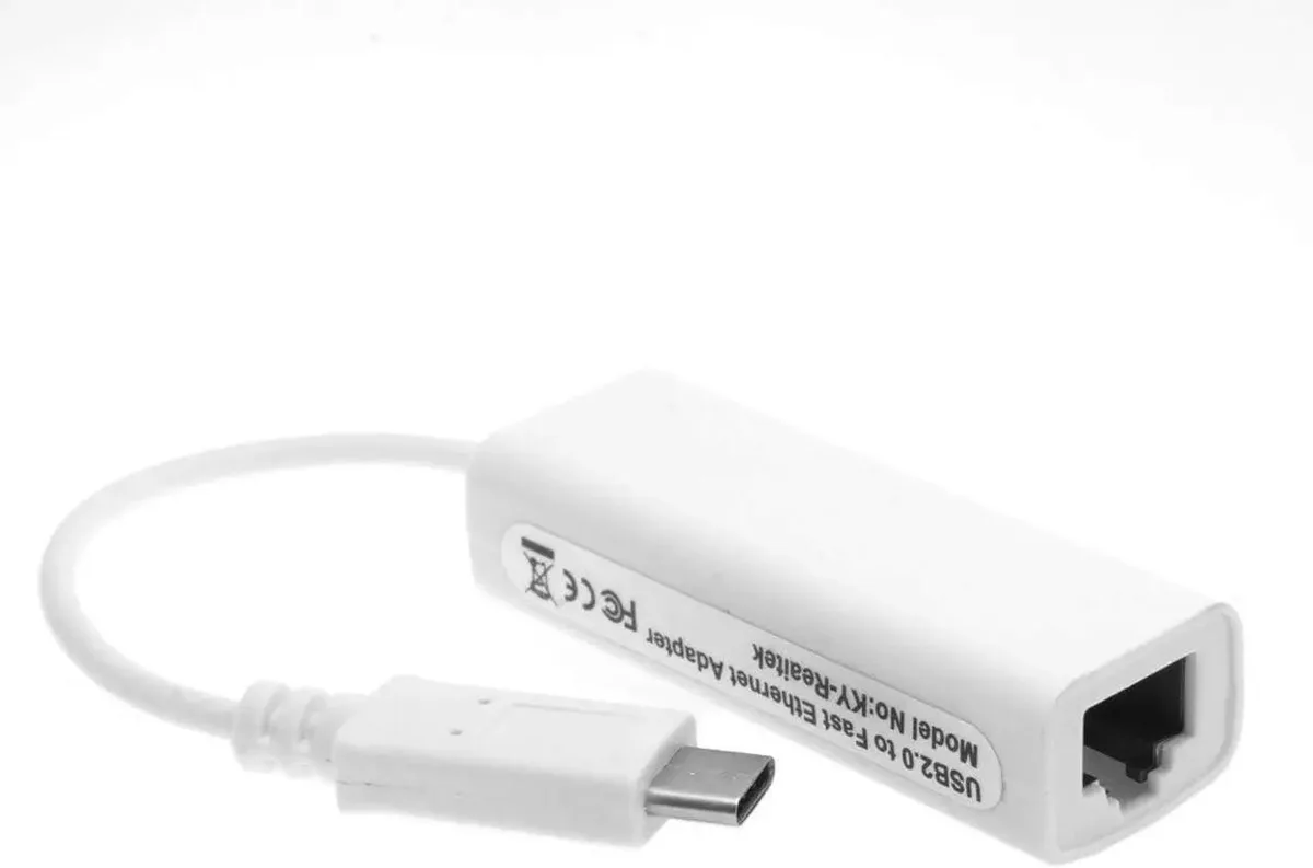 SMUGDESK SMUGDESK USB-C Male to Fast Ethernet Adapter 10/100Mbps Type-C to RJ45 Network Connector — product photo