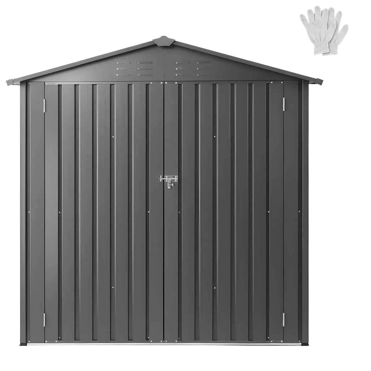 VEVOR VEVOR 6 x 4 FT Metal Garden Shed Gray — product photo