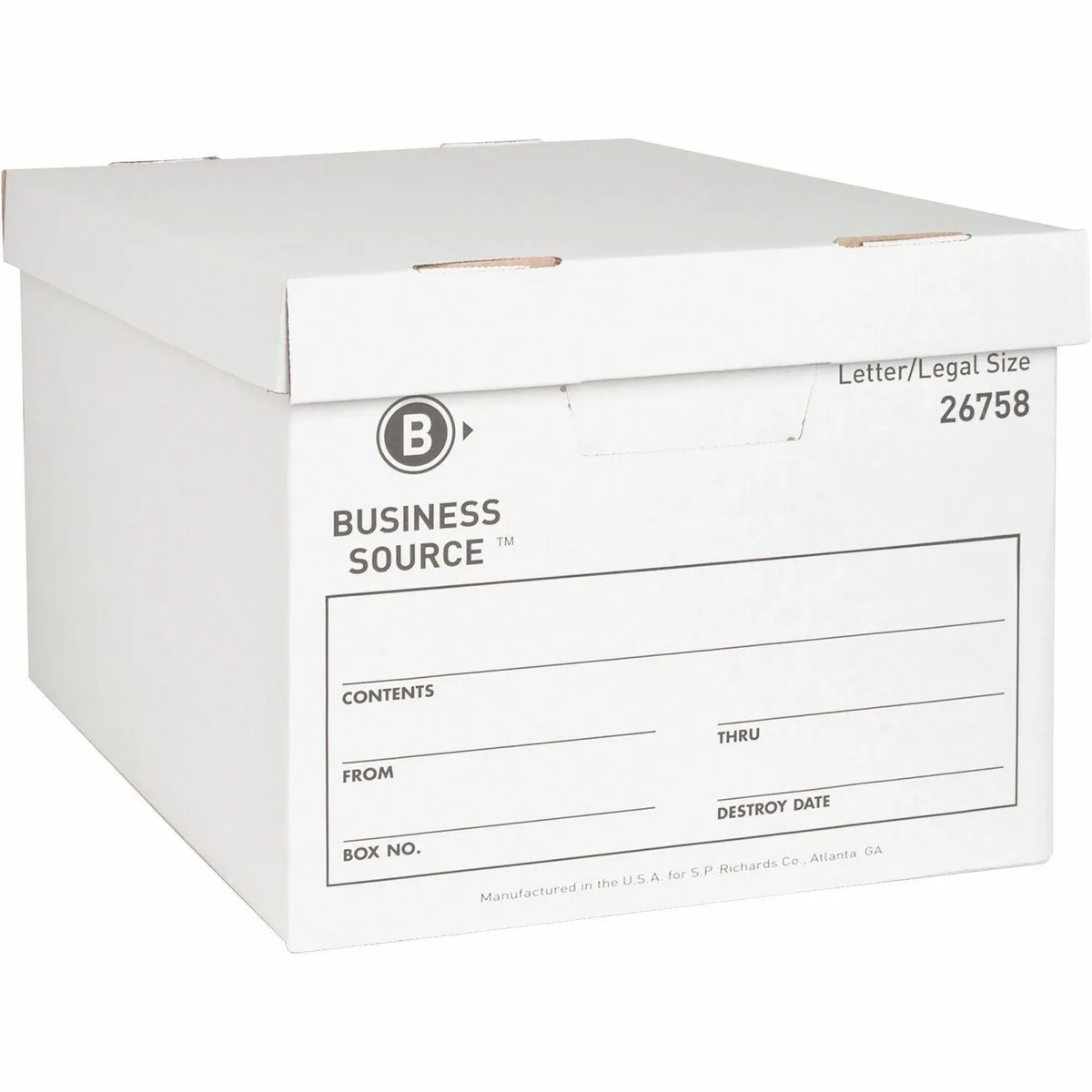 Business Source Business Source 26758 Storage Boxes 12"x15"x10" 12/CT 650 lb — product photo