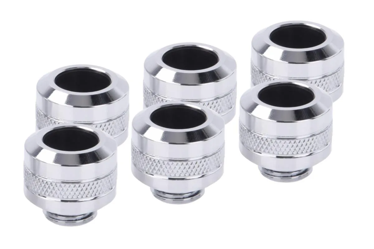 Alphacool Alphacool Eiszapfen PRO 13mm HardTube Fitting G1/4 Six Pack Chrome 1017625 — product photo