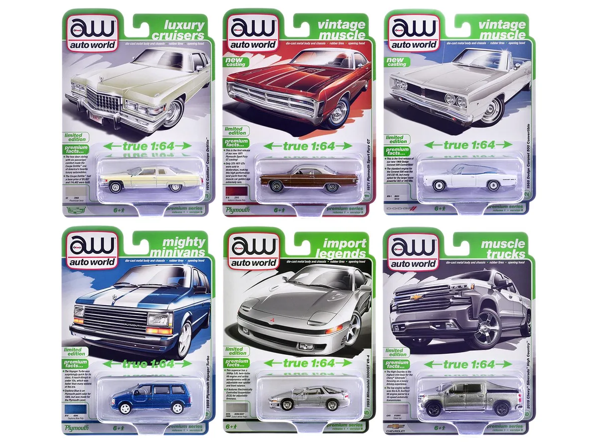 auto world Auto World 2026 Release 1 Set B 6-Piece 1/64 Diecast Car Set — product photo