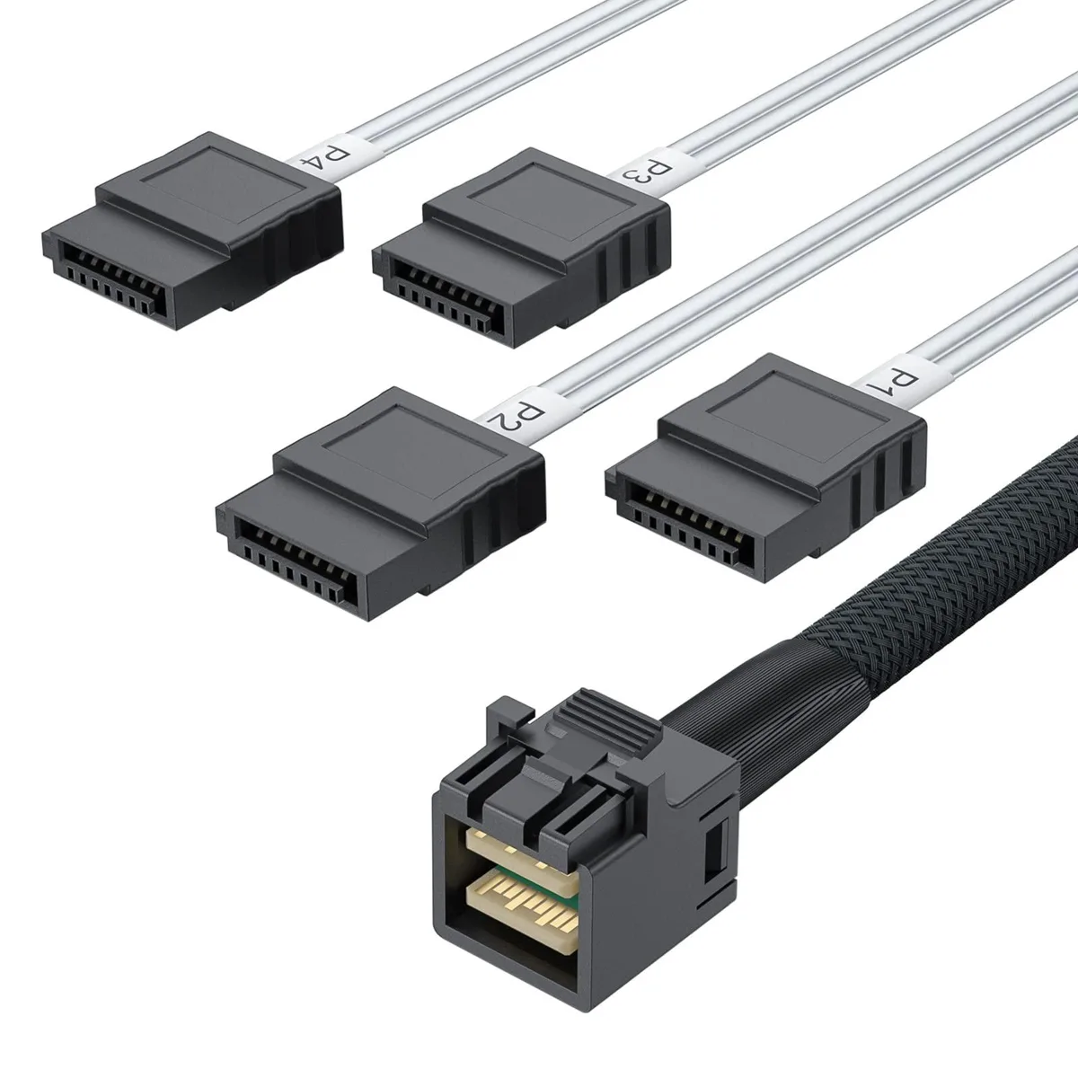 Vszerda Vszerda Internal Mini SAS HD SFF-8643 to 4xSATA Cable 1m — product photo