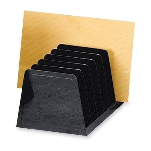 Sparco Products Sparco Products 11876 Incline Desk Sorter 7 Compartments 4.8 x 8.8 x 5.5 Black — product photo