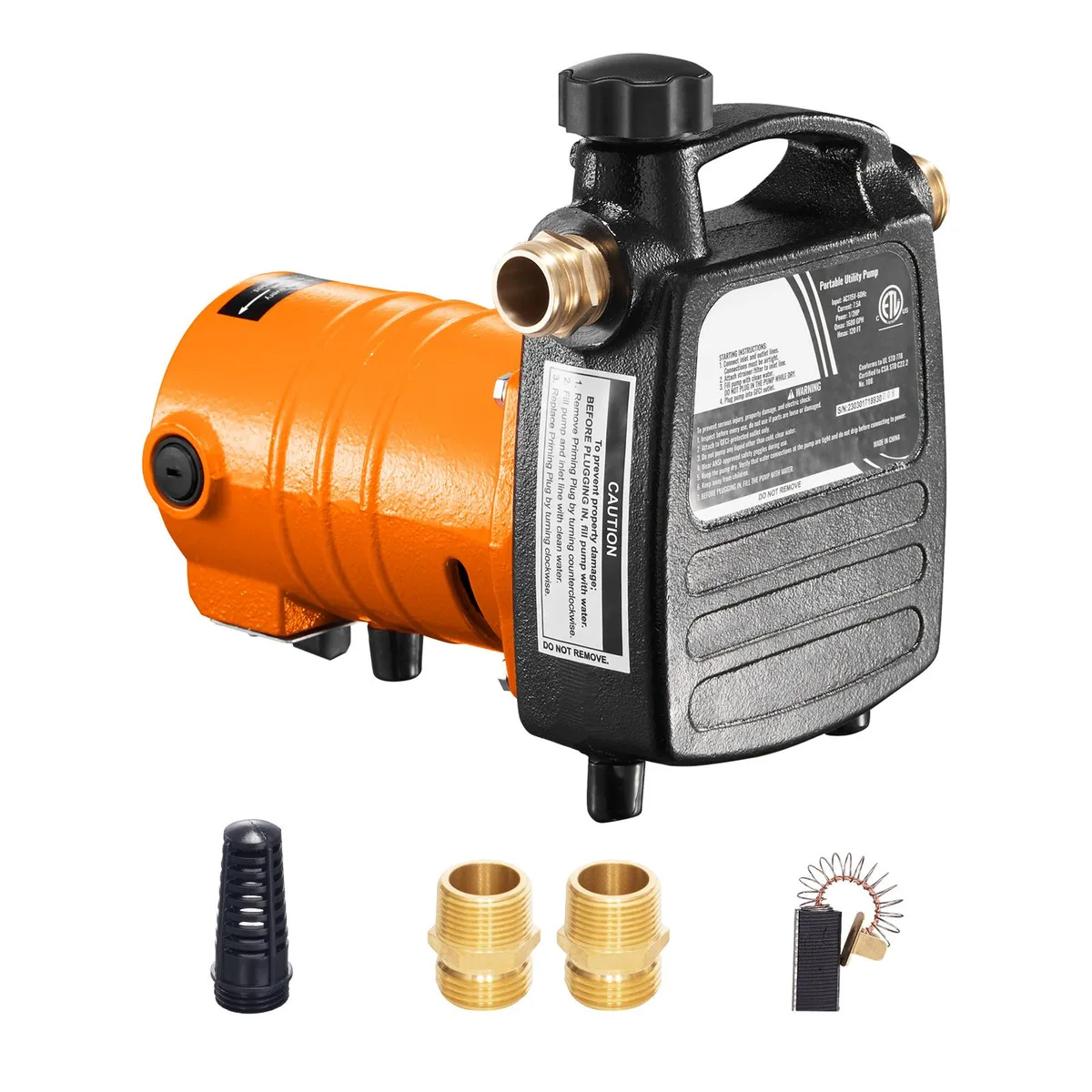 VEVOR VEVOR Cast Iron Water Transfer Pump 1/2HP 1600 GPH 115V AC — product photo