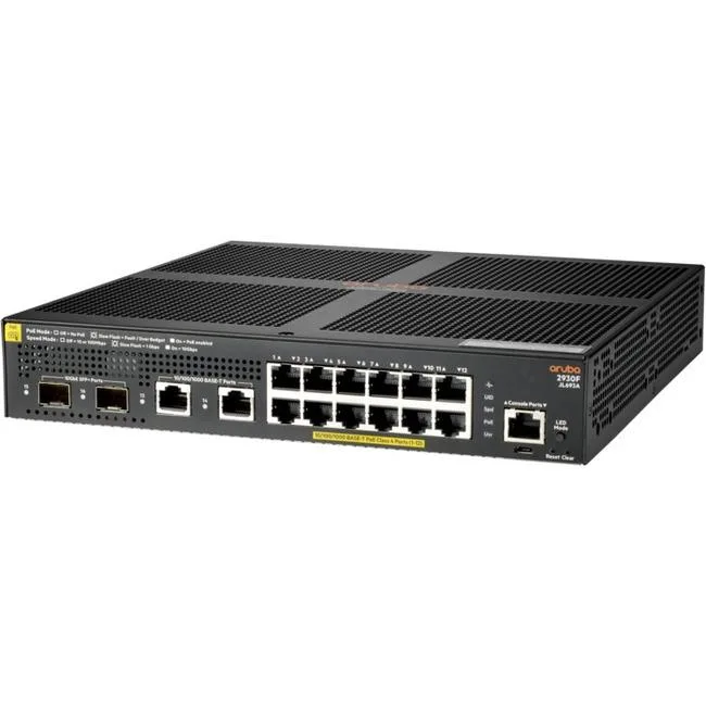 HPE Networking Instant On HPE Networking Instant On JL693AABA 2930F 12G PoE+ 2G/2SFP+ network switch — product photo