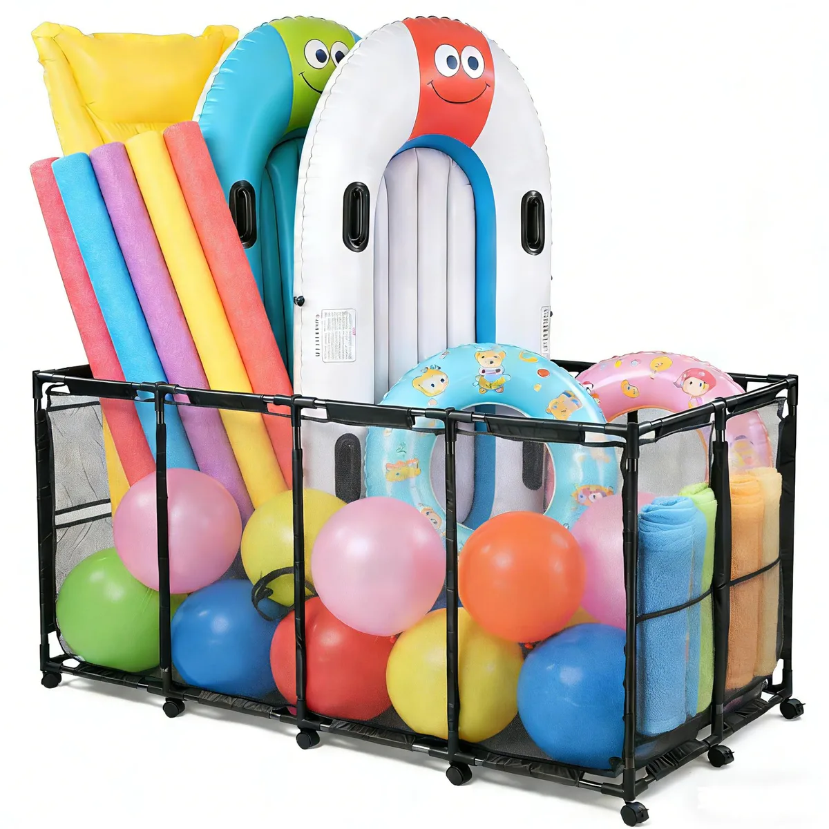 Yescom USA, Inc. Yescom USA, Inc. Toy Storage 65"x30"x33" 12 Wheels Black 2026 — product photo