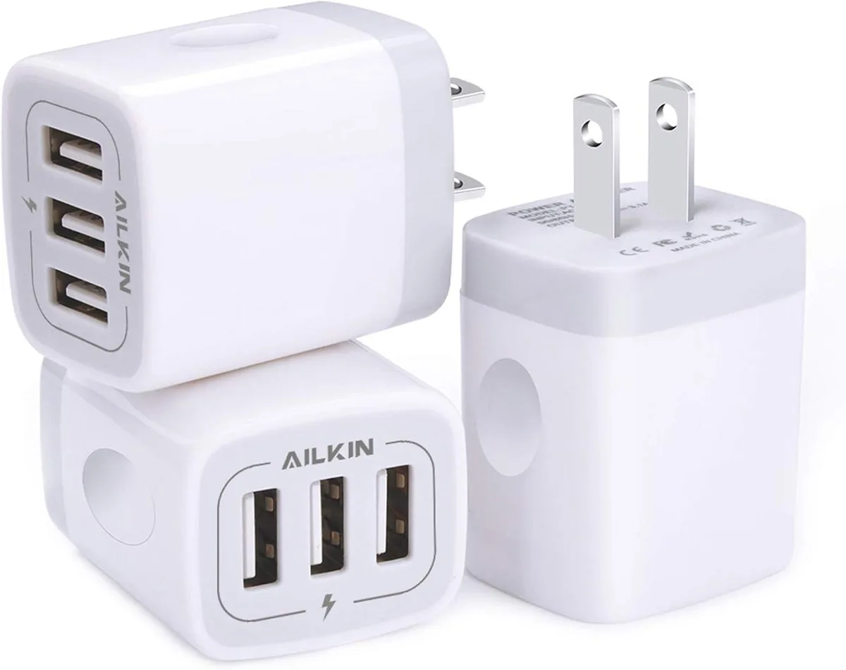 ONITOON ONITOON 3-Port USB Wall Charger 3.1A 3-Pack — product photo