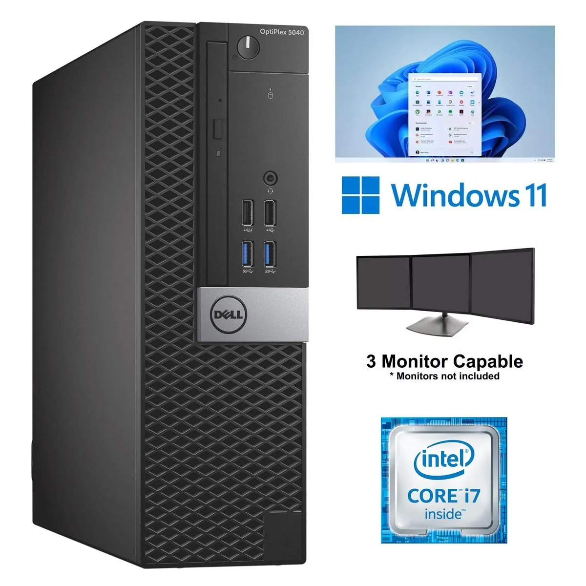 DELL DELL OptiPlex 5040 SSF Desktop PC Core i7 16GB 240GB SSD Windows 11 Pro — product photo