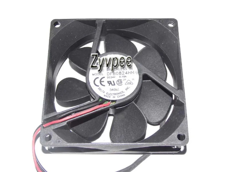Zyvpee Zyvpee DFB0824HH 80mm 25mm DC24V 0.18A 2 Pin Ball Bearing Case Fan — product photo