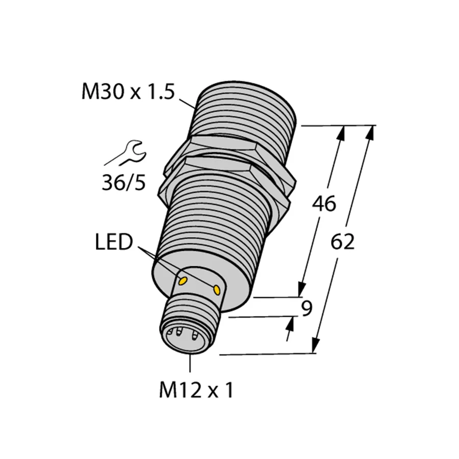 Turck Turck BI10U-M30-VN4X-H1141 Inductive Sensor NPN M30 10mm IP68 — product photo