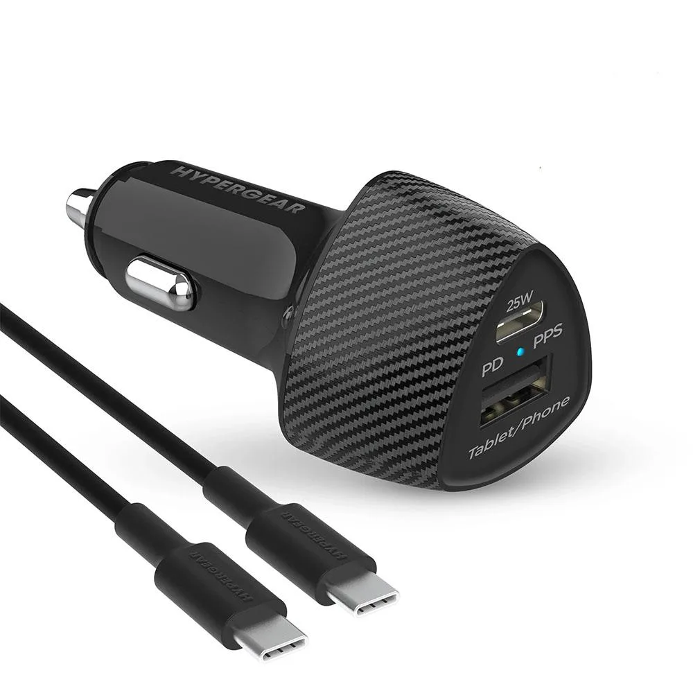 HyperGear HyperGear 15622 25W PD Car Charger Kit Black — product photo