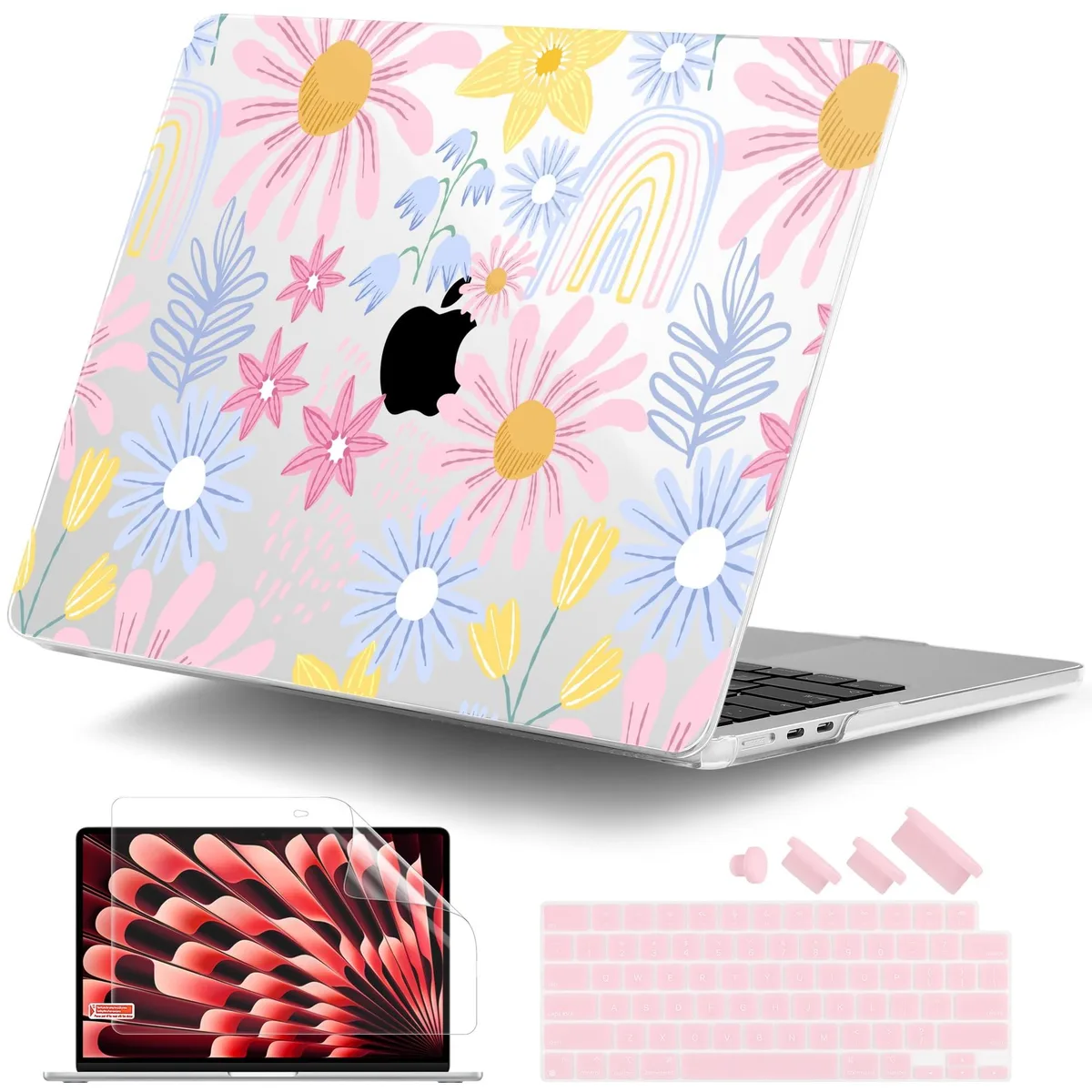 Bipra Bipra 2 in 1 accessory for MacBook Air 15 inch 2023 2024 2025 Colorful Florals — product photo