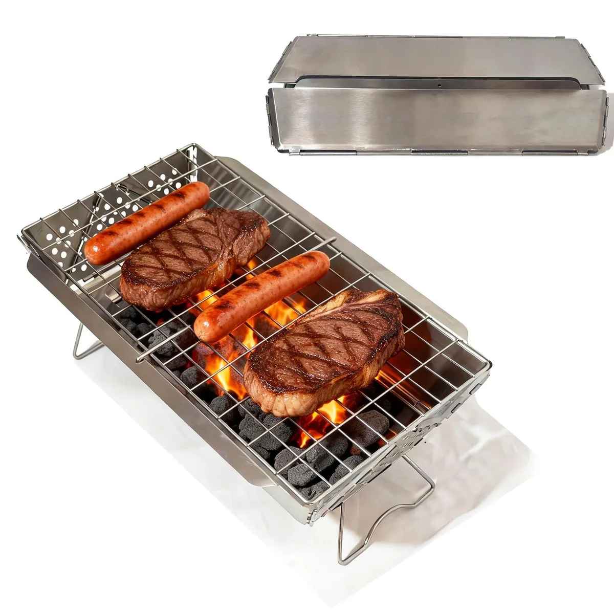  Charmline CL-PGL-YJ-CRD Charcoal BBQ Grill 16x9 in 132 sq in Silver — product photo
