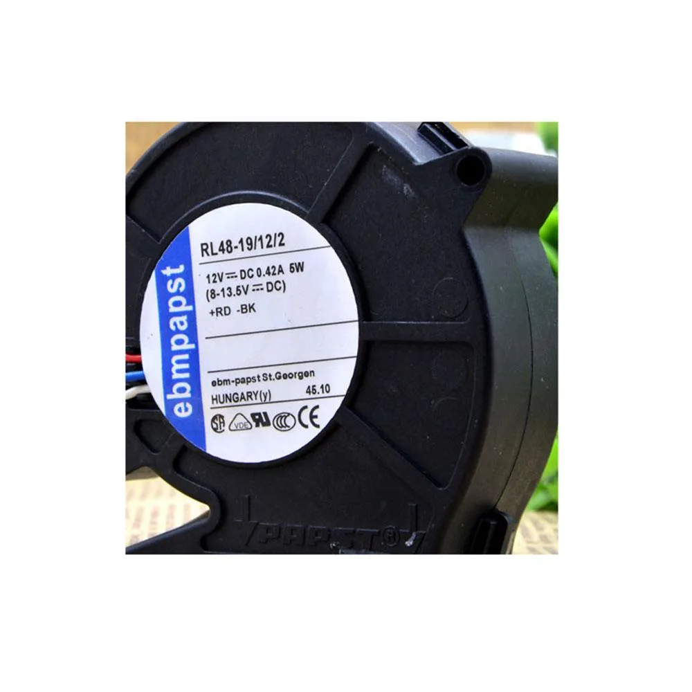 Fanhome Fanhome EBMPAPST RL48-19/12/2 12V 0.42A 5W 2-Wire Centrifugal Blower — product photo