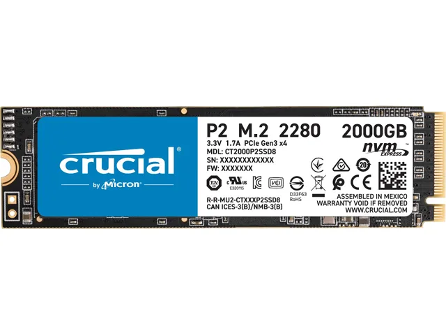 Crucial Crucial P2 CT2000P2SSD8 2TB internal SSD — product photo