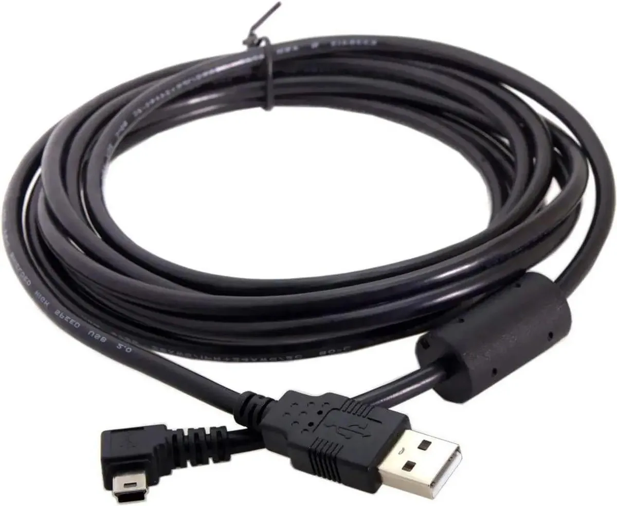 SMUGDESK SMUGDESK 90 Degree Left-Angled USB 2.0 Male to Mini USB 5Pin Male Cable 3M — product photo