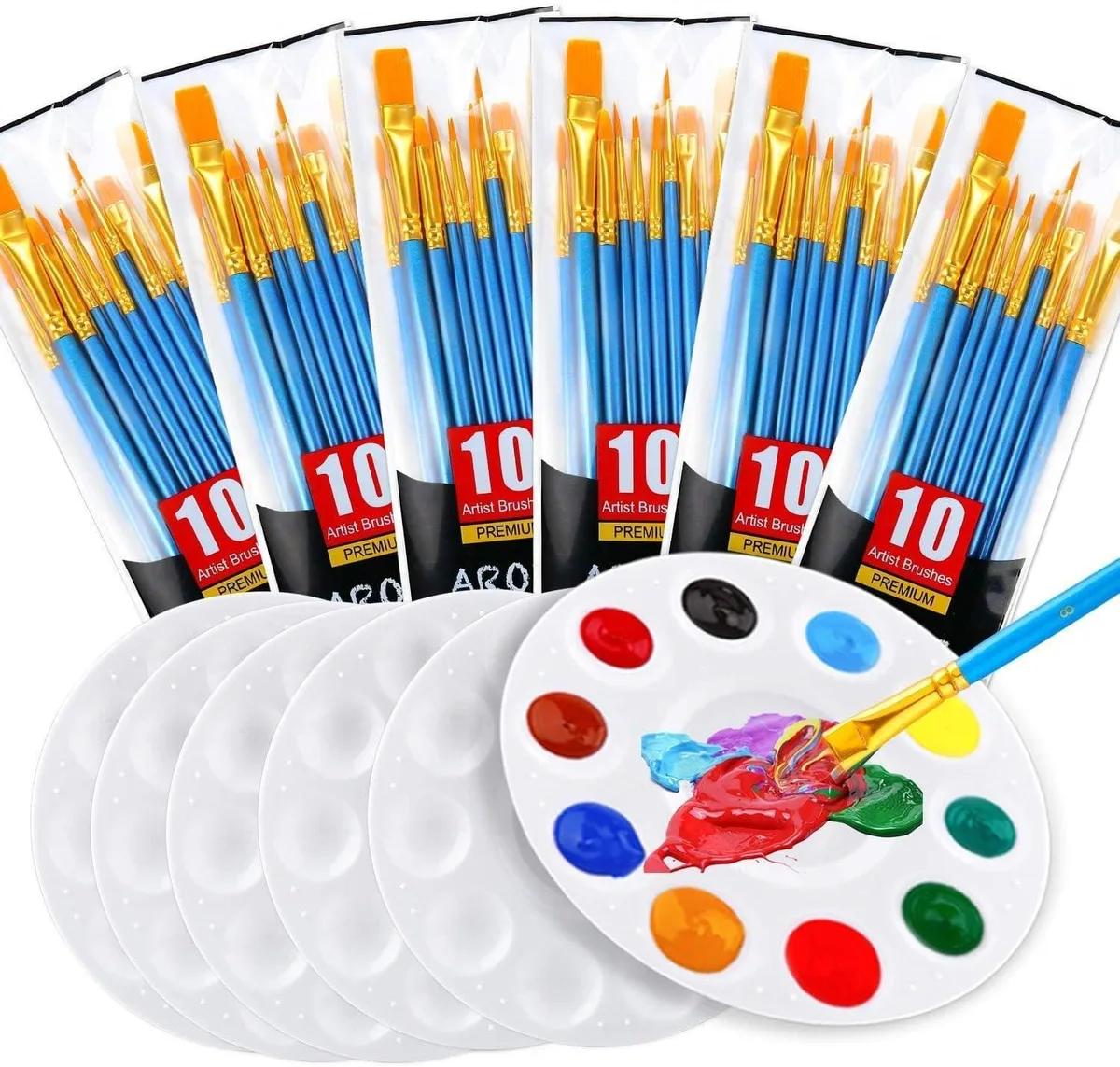 Avery 66 Fine Art Painting Set 60 Brushes 6 Palettes — product photo