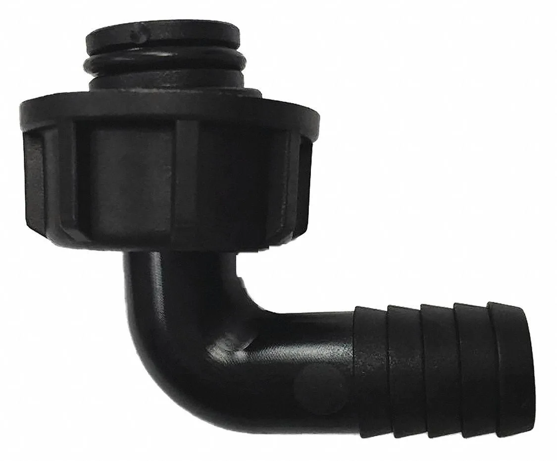 Polypropylene 90 degree internal fitting, one inch size