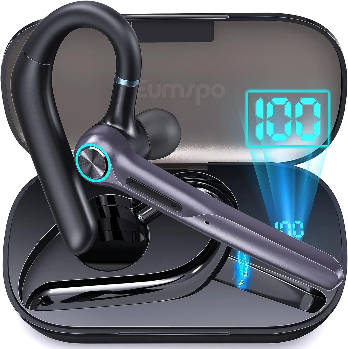 SOURCEPRO SOURCEPRO headset 50hrs playtime 12h use 400mAh LED case 33ft range — product photo