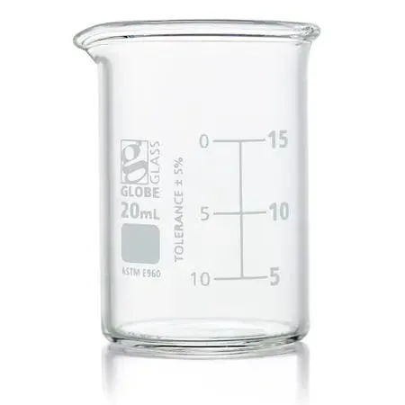 Globe Globe 8010020 Beaker 20mL Low Form Griffin Style — product photo