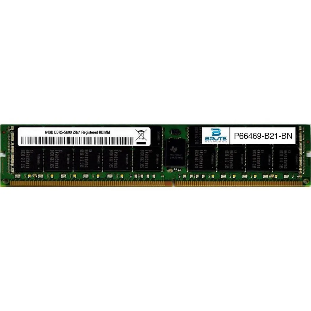 Brute Networks Brute Networks 64GB DDR5-5600 2Rx4 ECC Registered RDIMM P66469-B21 — product photo