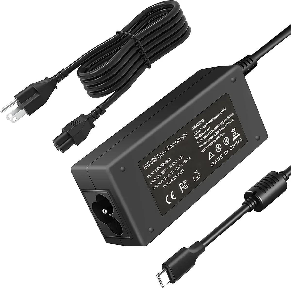 myVolts myVolts 45W USB-C AC adapter for HP Chromebook X360 14-ca061dx — product photo