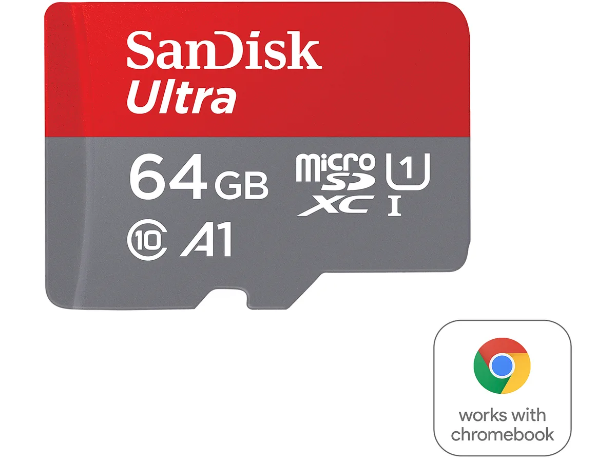 SanDisk SanDisk SDSQUA4-064G-GN6FA 64GB microSDXC memory card — product photo