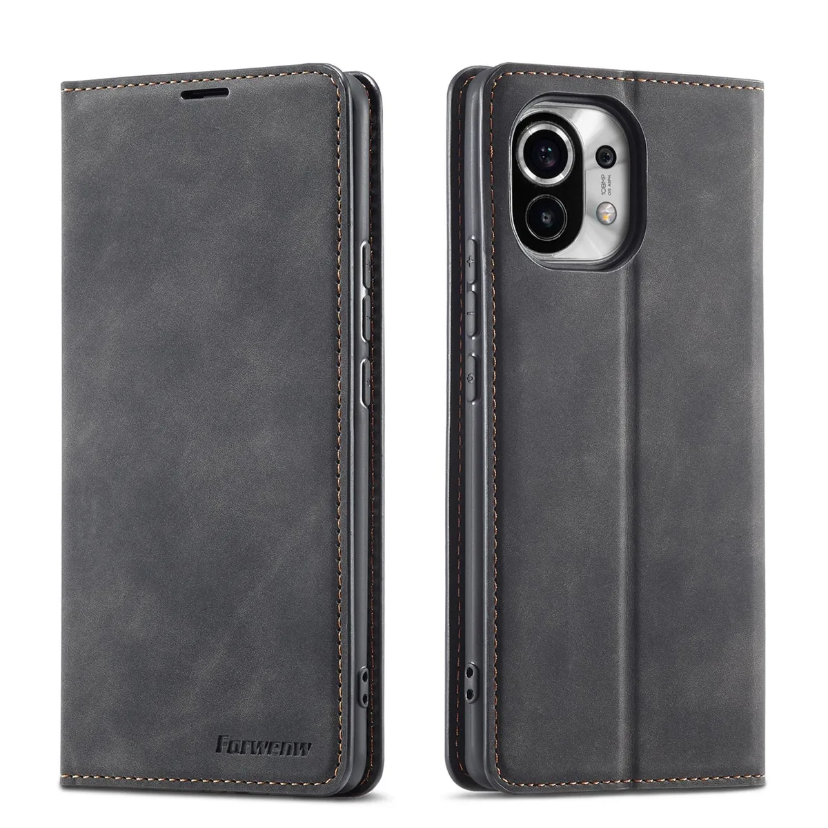 BONAEVER BONAEVER Flip Wallet Case for Xiaomi Mi 11 Black — product photo
