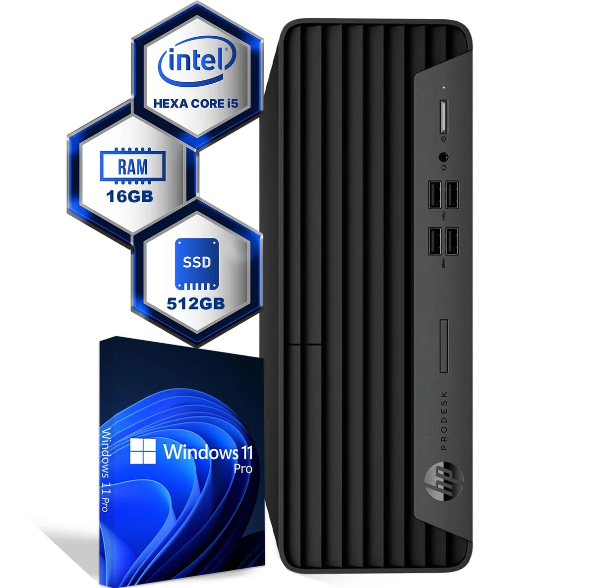 HP HP ProDesk 600 G6 SFF desktop PC i5-10500 16GB 512GB NVMe Windows 11 Pro — product photo